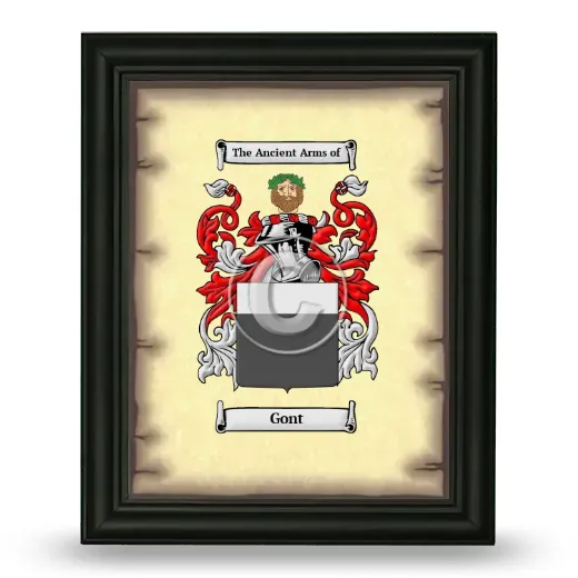 Gont Coat of Arms Framed - Black