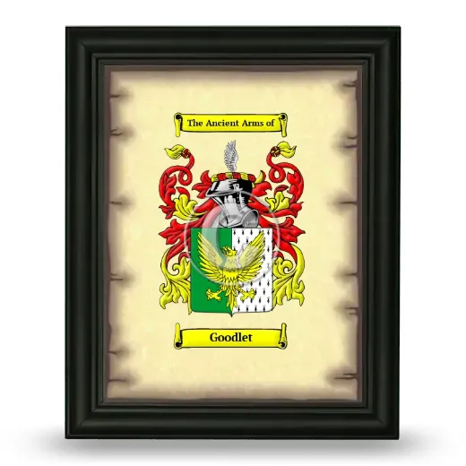 Goodlet Coat of Arms Framed - Black
