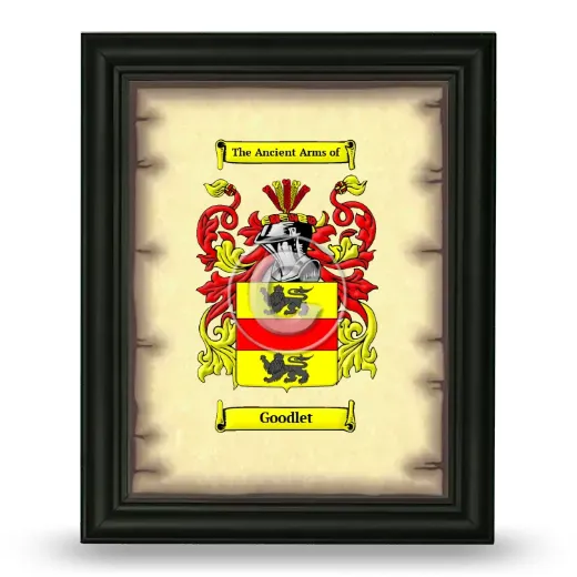 Goodlet Coat of Arms Framed - Black