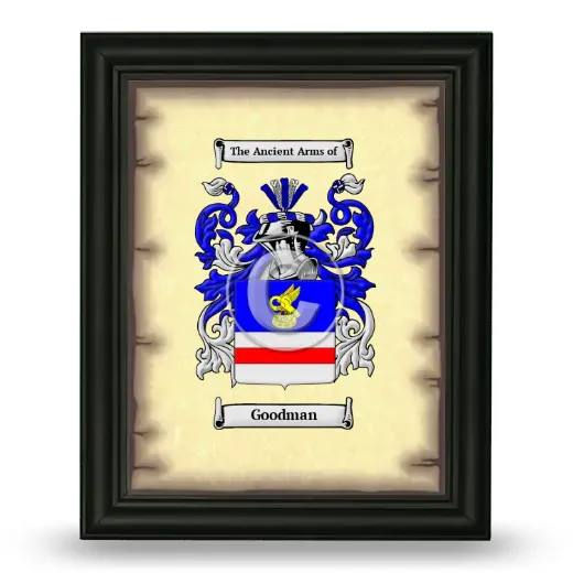 Goodman Coat of Arms Framed - Black