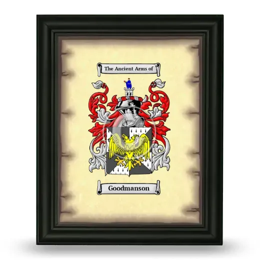 Goodmanson Coat of Arms Framed - Black