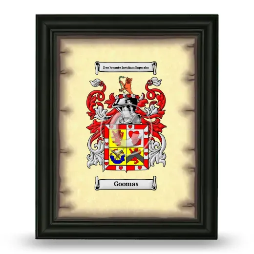 Goomas Coat of Arms Framed - Black