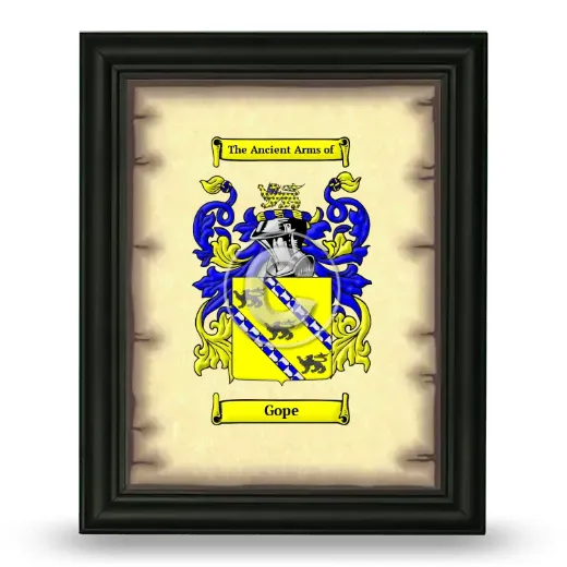 Gope Coat of Arms Framed - Black
