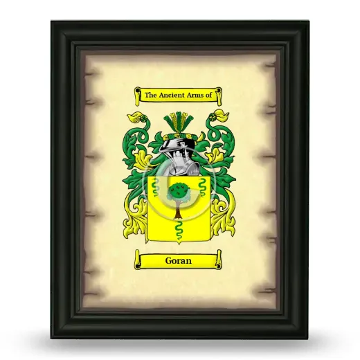 Goran Coat of Arms Framed - Black