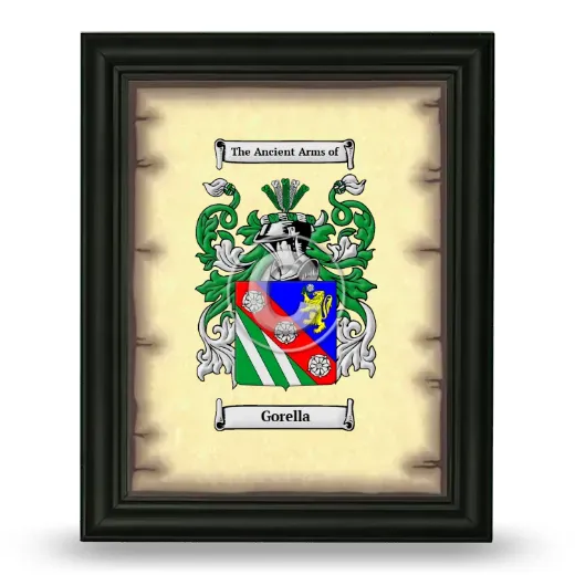 Gorella Coat of Arms Framed - Black