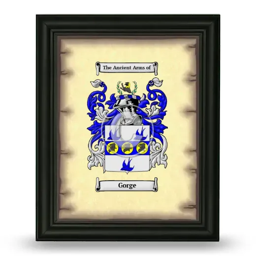 Gorge Coat of Arms Framed - Black