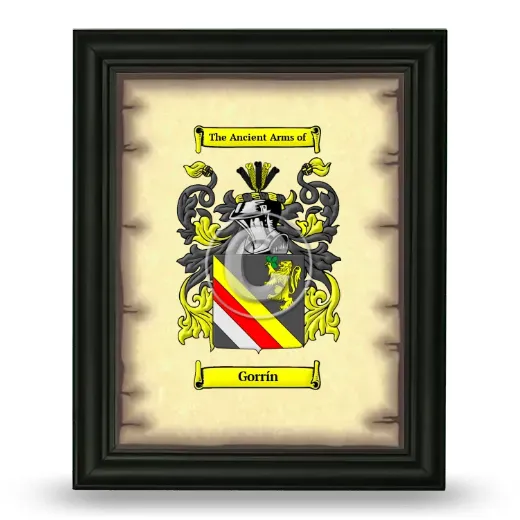 Gorrín Coat of Arms Framed - Black