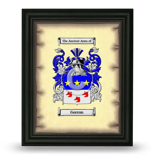 Gorron Coat of Arms Framed - Black