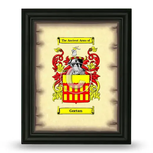 Gortan Coat of Arms Framed - Black