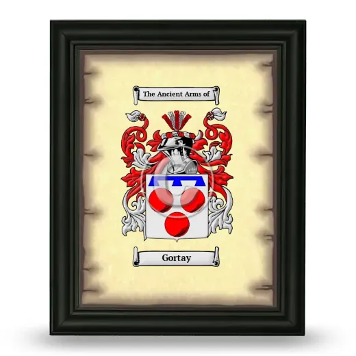 Gortay Coat of Arms Framed - Black