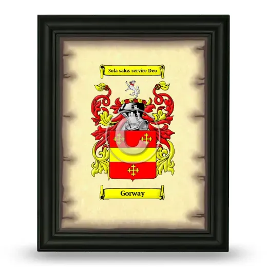 Gorway Coat of Arms Framed - Black
