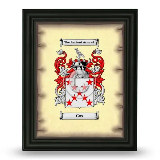 Gos Coat of Arms Framed - Black