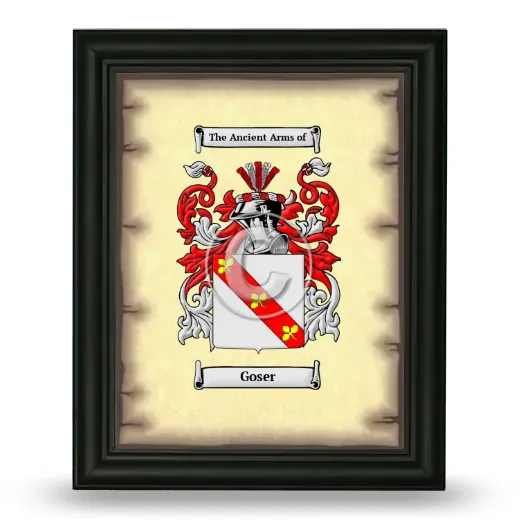 Goser Coat of Arms Framed - Black
