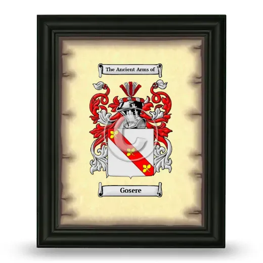 Gosere Coat of Arms Framed - Black