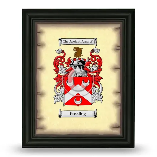 Gossling Coat of Arms Framed - Black