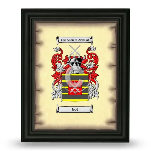 Got Coat of Arms Framed - Black