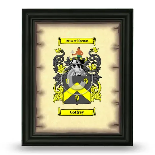 Gotfrey Coat of Arms Framed - Black