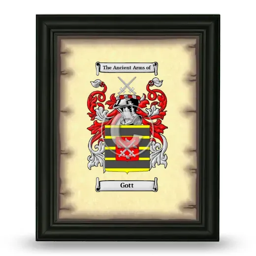 Gott Coat of Arms Framed - Black