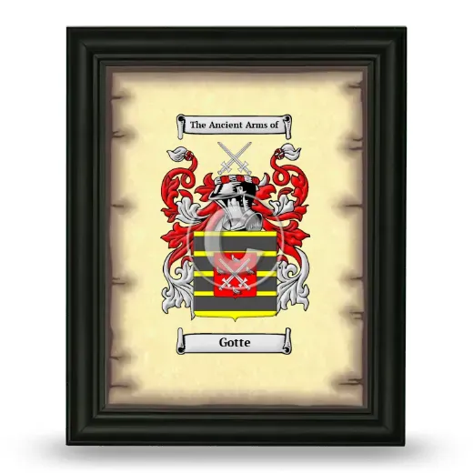 Gotte Coat of Arms Framed - Black
