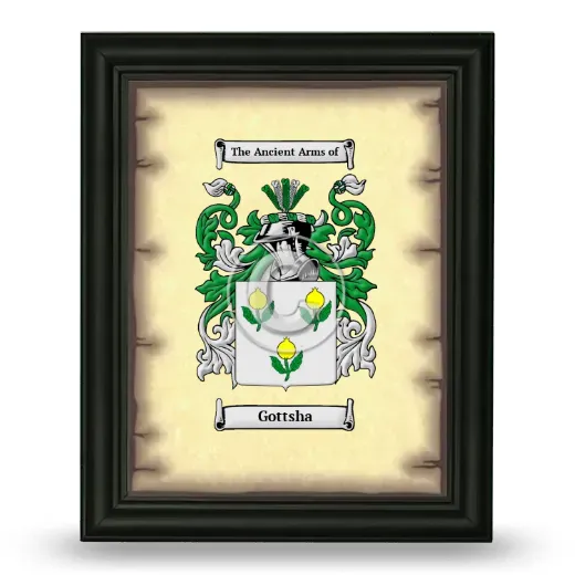 Gottsha Coat of Arms Framed - Black