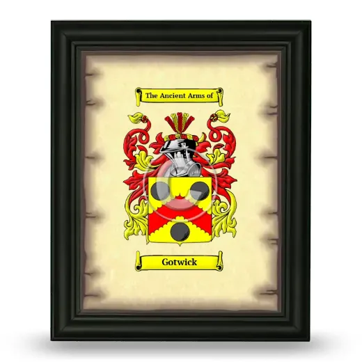 Gotwick Coat of Arms Framed - Black
