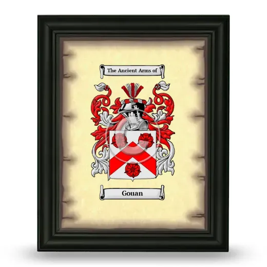 Gouan Coat of Arms Framed - Black