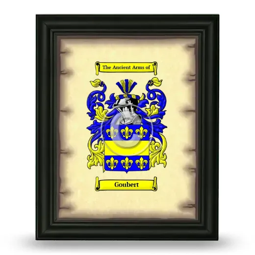 Goubert Coat of Arms Framed - Black