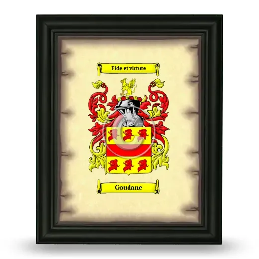 Goudane Coat of Arms Framed - Black