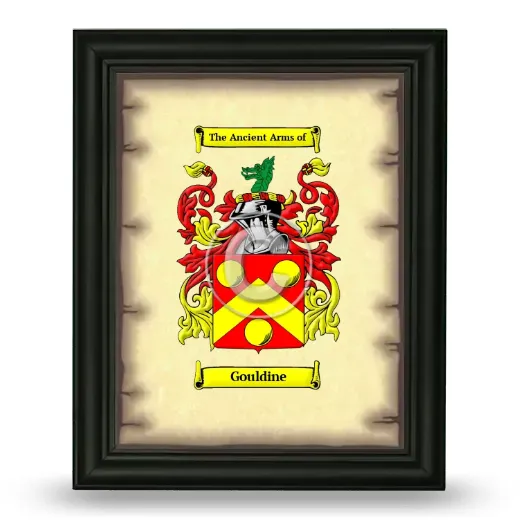 Gouldine Coat of Arms Framed - Black