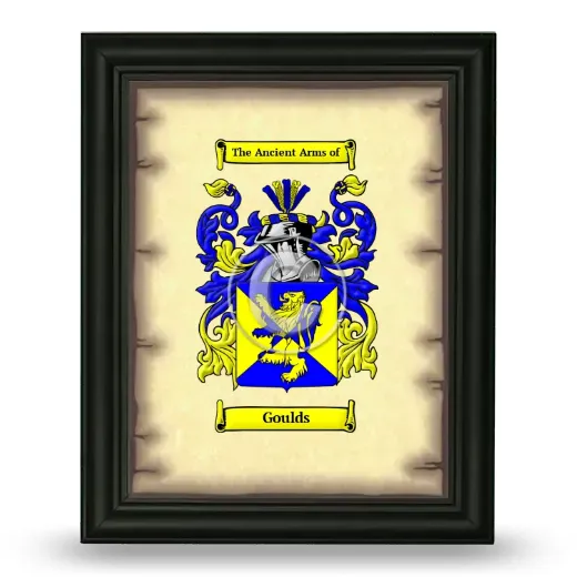 Goulds Coat of Arms Framed - Black