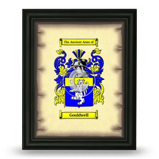 Gouldwell Coat of Arms Framed - Black