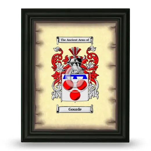 Gourde Coat of Arms Framed - Black