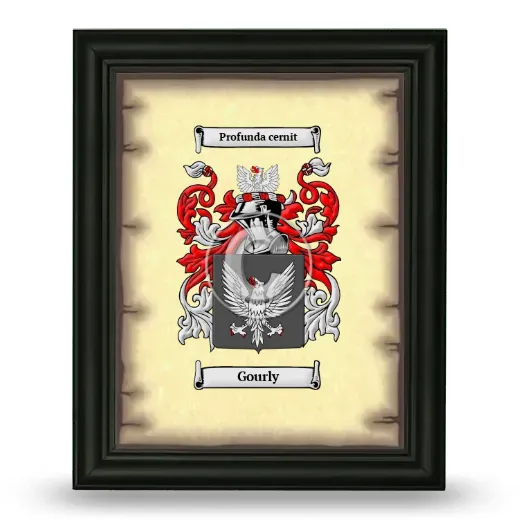 Gourly Coat of Arms Framed - Black