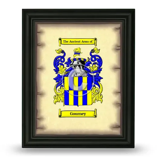 Gourney Coat of Arms Framed - Black