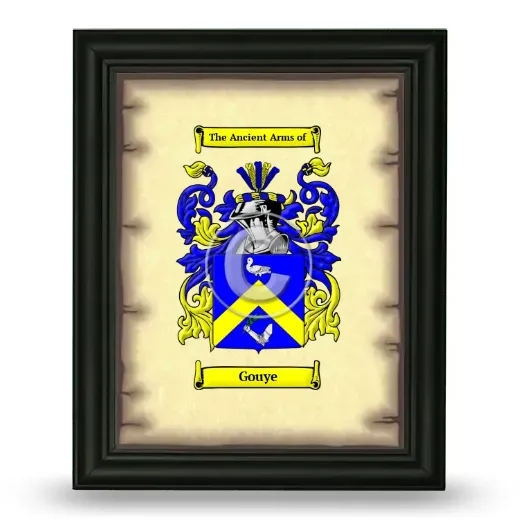 Gouye Coat of Arms Framed - Black