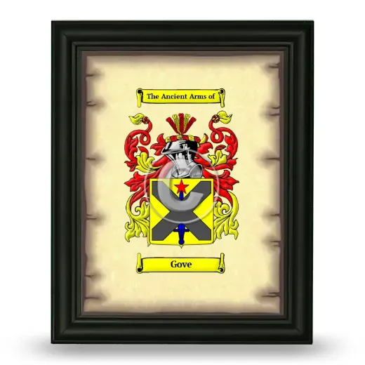Gove Coat of Arms Framed - Black