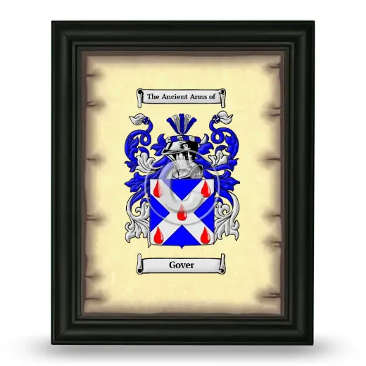 Gover Coat of Arms Framed - Black