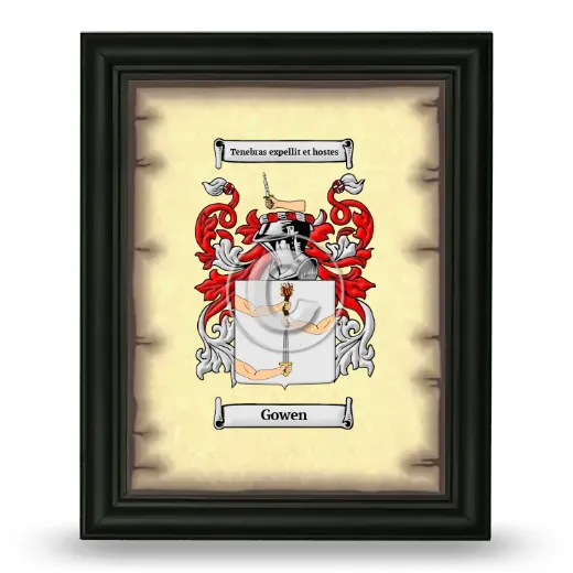Gowen Coat of Arms Framed - Black