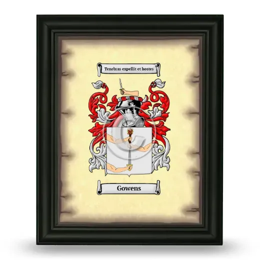 Gowens Coat of Arms Framed - Black
