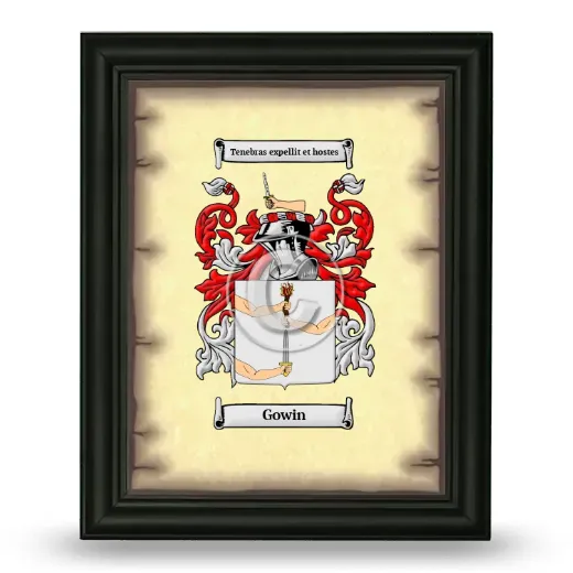 Gowin Coat of Arms Framed - Black