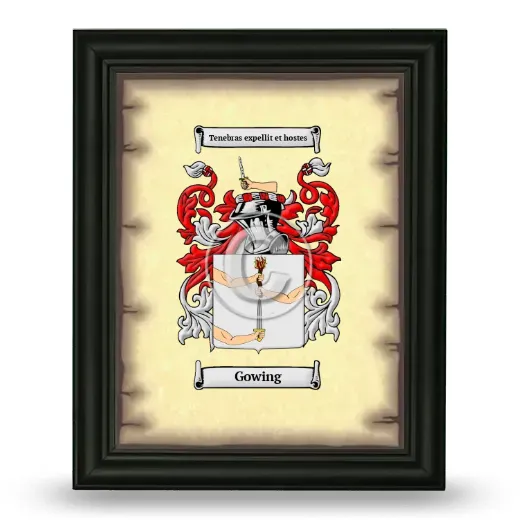Gowing Coat of Arms Framed - Black