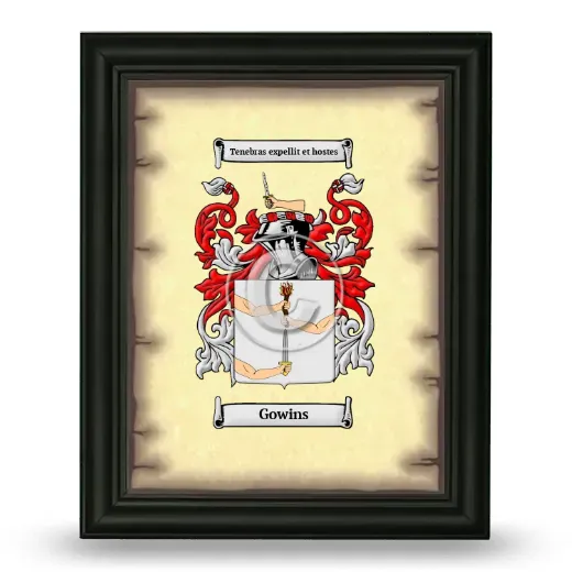 Gowins Coat of Arms Framed - Black