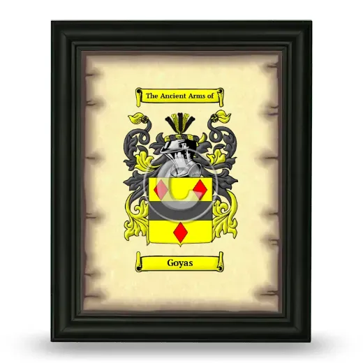 Goyas Coat of Arms Framed - Black