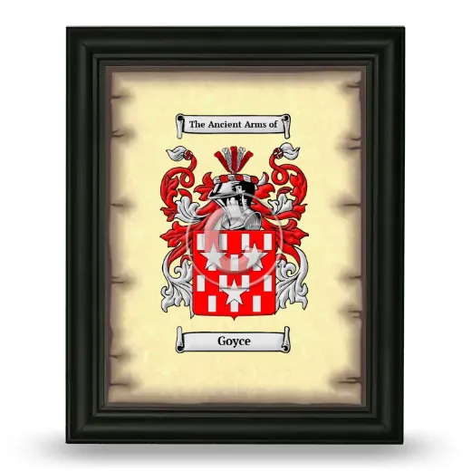 Goyce Coat of Arms Framed - Black