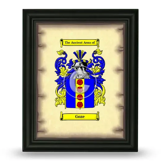 Goze Coat of Arms Framed - Black