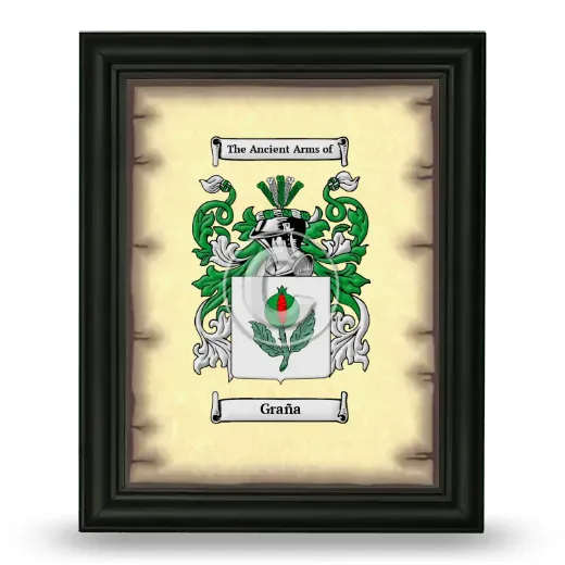 Graña Coat of Arms Framed - Black