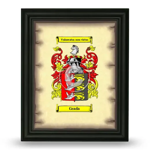 Grada Coat of Arms Framed - Black