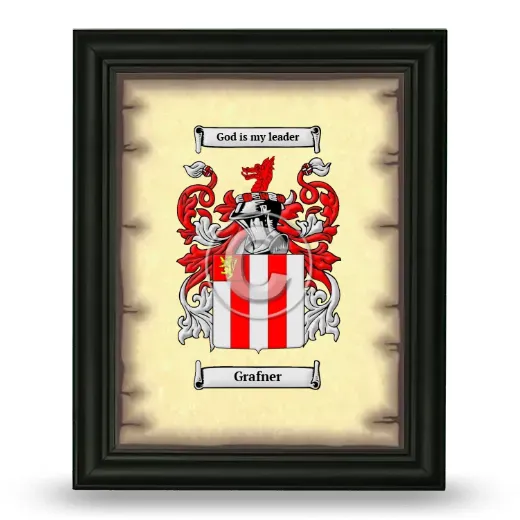 Grafner Coat of Arms Framed - Black