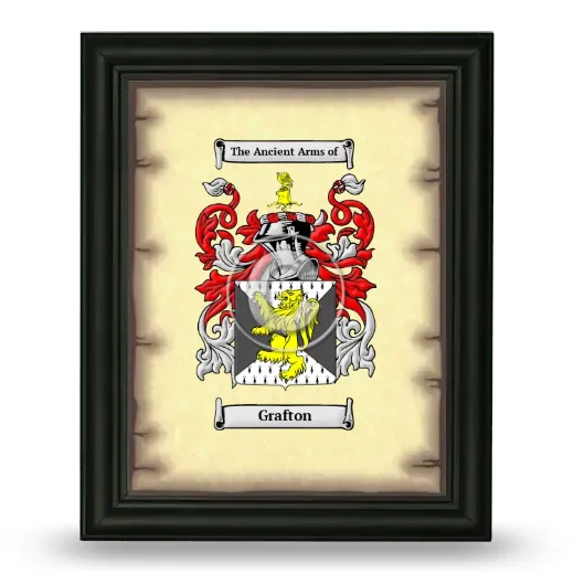 Grafton Coat of Arms Framed - Black