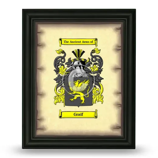 Graif Coat of Arms Framed - Black